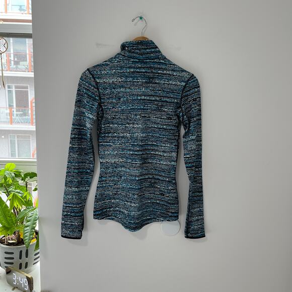 Nike Blue & Black Print Half Zip Sweatshirt Size Small - Picture 5 of 5